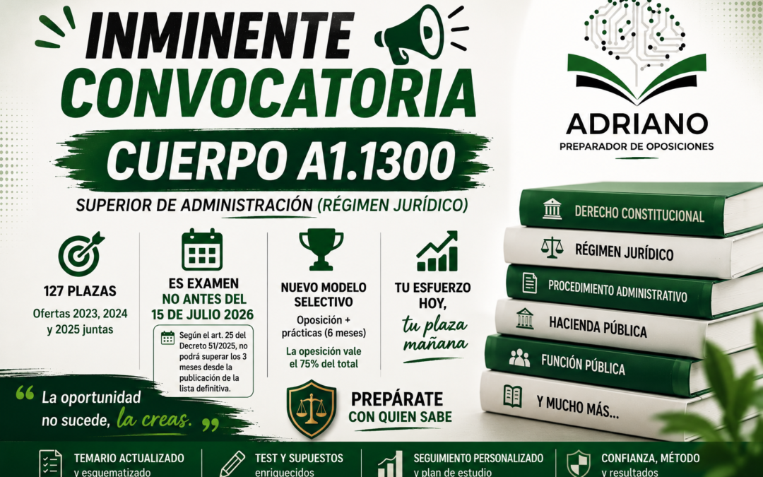 INMINENTE CONVOCATORIA DEL CUERPO A1.1300