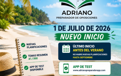 1 DE JULIO DE 2026: INICIAMOS PLANIFICACIONES PERSONALIZADAS ACCESO LIBRE Y PROMOCIÓN INTERNA (A1, A2, C1 y C2)