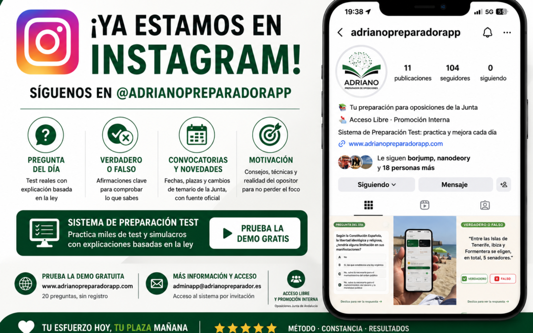 # YA ESTAMOS EN INSTAGRAM: SÍGUENOS EN @ADRIANOPREPARADOR