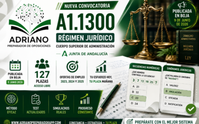 ¡YA ESTÁ AQUÍ! CONVOCATORIA DEL CUERPO SUPERIOR DE ADMINISTRACIÓN, ESPECIALIDAD RÉGIMEN JURÍDICO (A1.1300)