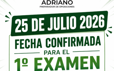 25 DE JULIO 2026. FECHA CONFIRMADA PARA EL 1º EXAMEN DE A1.1300