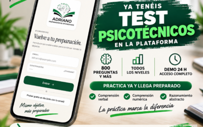 ADRIANOPREPARADORAPP.COM TEST PSICOTÉCNICOS Y NUEVA DEMO 24 HORAS